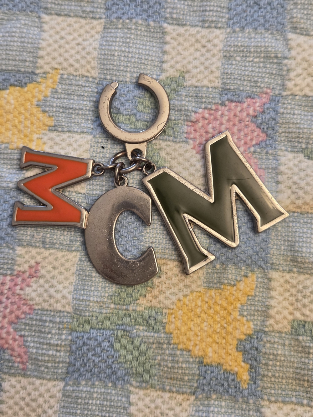 MCM SILVER BAG CHARM/ KEYFOB.